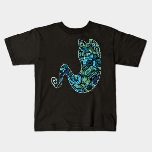 Funny cat ghost colorful t-shirt Kids T-Shirt